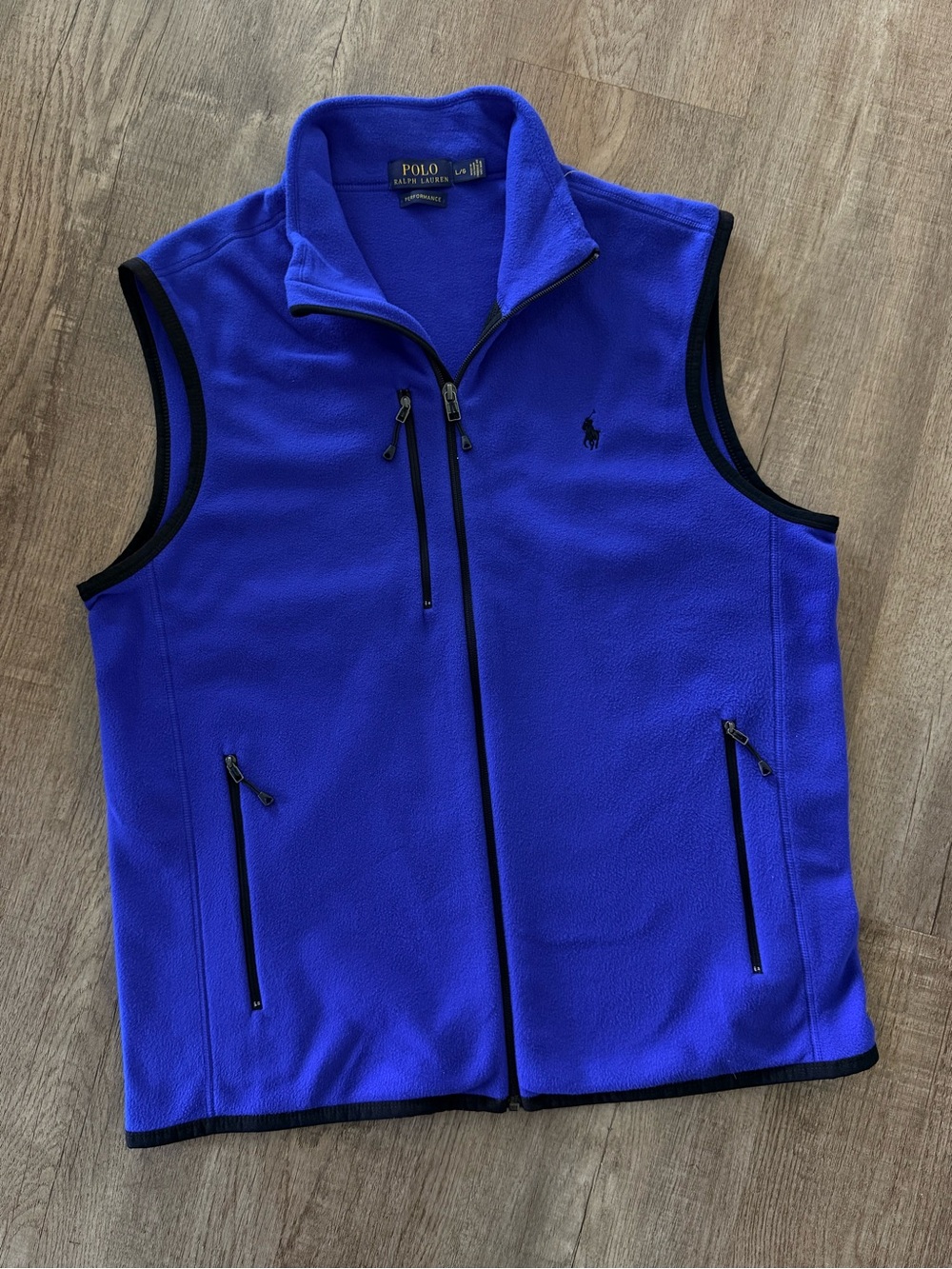 Polo by Ralph Lauren Men's Cobalt Blue Fleece Vest